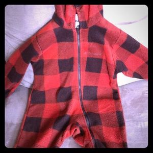 One piece fleece Columbia bunting.